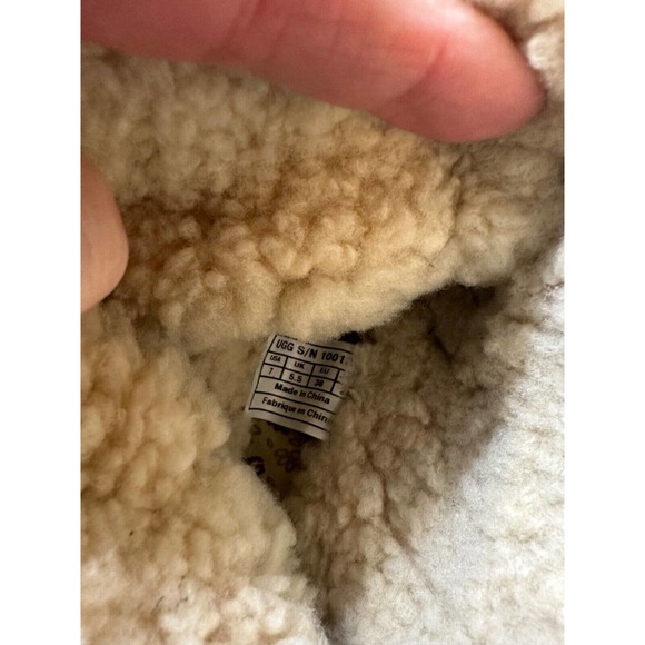 Ugg Carnegie Boots Gray Suede Platform Uggs 1001317 US 7 Sherpa Fold over - Picture 6 of 8